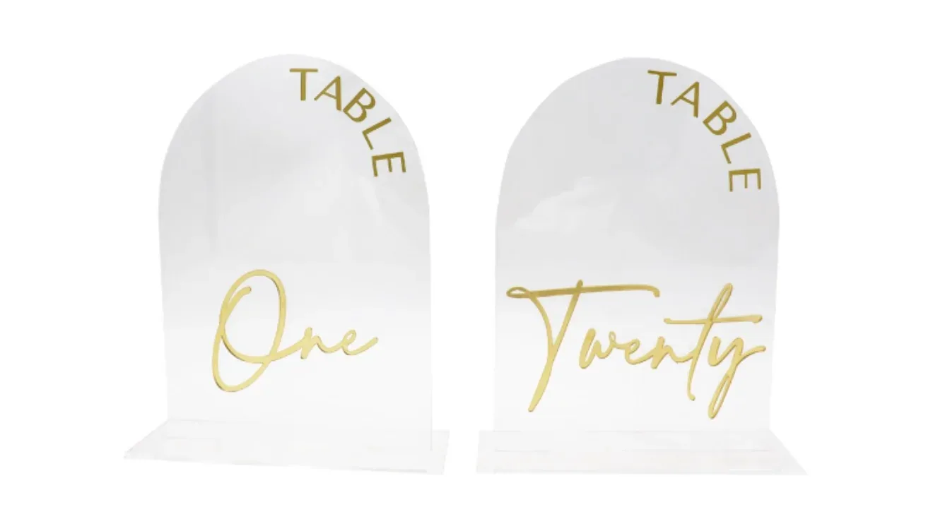 Second table number card option available to rent